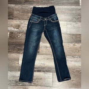 Bella Vida Maternity S Small Full Panel Bump Band Blue Jeans